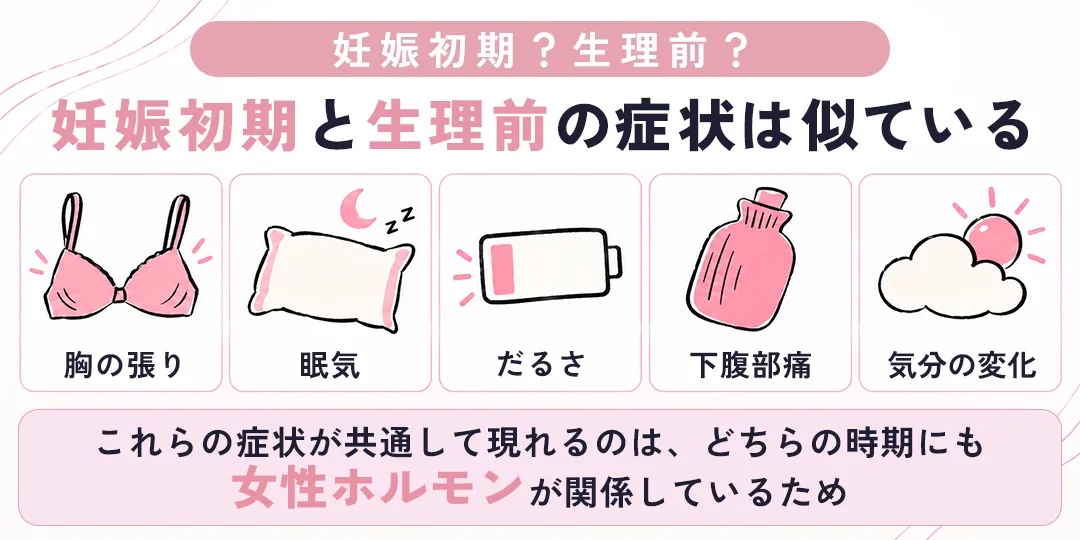 妊娠初期と生理前の症状はよく似ている